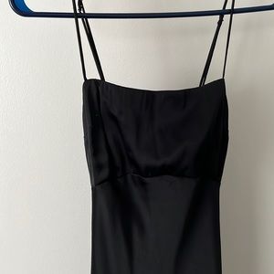 Satin Cowl Back Slip Midi Dress
SKU: 652615289
Color: BLACK
Size: BLACK XS